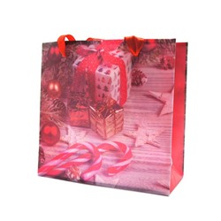 Пакет "Сумочка" п/подарок Новый год пластик 15*14,5см  Подарки (выпис.по 12шт.)  UP-25