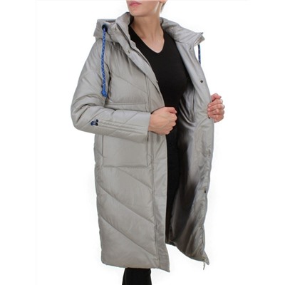 9190 GREY Пальто зимнее женское EVCANBADY (200 гр. холлофайбера) размер 50