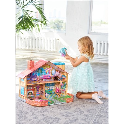 Кукольный  двухэтажный домик быстрой сборки «Дача» Серия Dream House