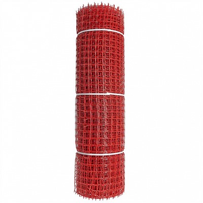 Сетка садовая пластиковая квадратная 33×33 мм, 1×20 м Строительная ПРОФИ красная