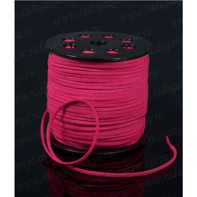 Шнур замшевый розовый3, цена указана за метр