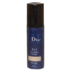 Тональный крем Dior 2in1 Foundation + Serum spf 15 30ml (синий)