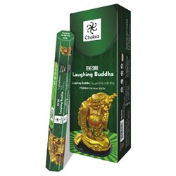Chakra Feng Shui LAUGHING BUDDHA Premium Incense Sticks, Zed Black (Чакра Фэн Шуй СМЕЮЩИЙСЯ БУДДА премиум благовония палочки, Зед Блэк), уп. 20 палочек.