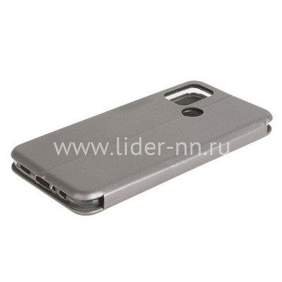 Чехол-книжка для Huawei Honor 9A Brauffen (горизонтальный флип) серебро (пакет)