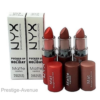 Помада NYX Matte Lipstick Pucker Up For The Holiday 4.5 g (упаковка 12 шт)