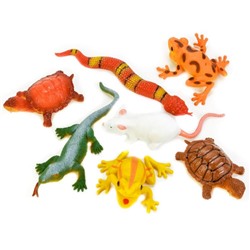 Игрушки-тянучки из пластизоля «Рептилии» 2,5-5 см