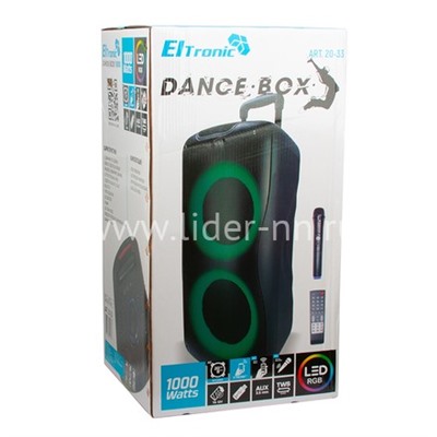 Колонка 08" (20-33 DANCE BOX 1000) динамик 2шт/8" ELTRONIC с TWS                  
                                          
                                -10%