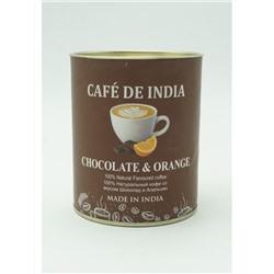 Cafe De India CHOCOLATE & ORANGE, Bharat Bazaar (100% Натуральный растворимый кофе СО ВКУСОМ ШОКОЛАДА И АПЕЛЬСИНА, Бхарат Базаар), 100 г.