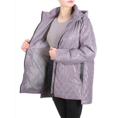 M816 GRAY/PURPLE Куртка демисезонная женская (100 гр. синтепон) размер 56