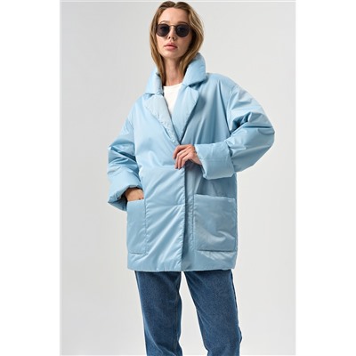 Куртка из плотной курточной ткани голубая