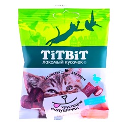 TITBIT. Хрустящие подушечки для кошек с паштетом из утки, 30г АГ