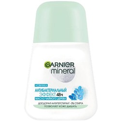 Дезодорант-roll MINERAL  50мл Антибактериальный эффект Garnier