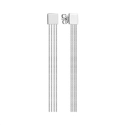 Серьги из серебра без вставки, Л-12188