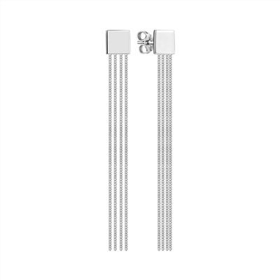 Серьги из серебра без вставки, Л-12188