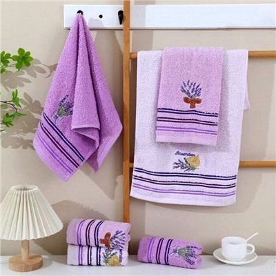 Полотенце махровое "Lavender" 35*75 см. хлопок 100%