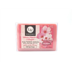 U&I Spa Soap SAKURA, VITAMIN B3, COLLAGEN (Спа мыло САКУРА, Витамин B3, КОЛЛАГЕН), 100 г.