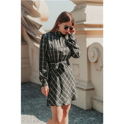 Mirolia 831 серая_клетка, Платье