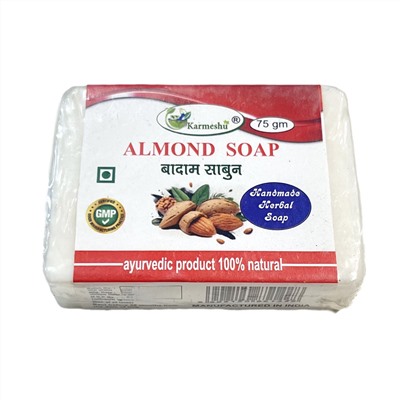ALMOND Handmade Herbal Soap, Karmeshu (МИНДАЛЬ мыло ручной работы, Кармешу), 75 г.