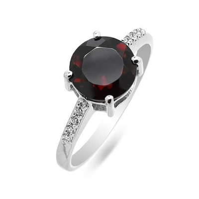 Кольцо из серебра гранат, Леони