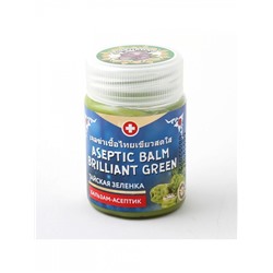 Binturong ASEPTIC BALM BRILLIANT GREEN, Nina Buda (Бинтуронг БАЛЬЗАМ-АСЕПТИК ТАЙСКАЯ ЗЕЛЕНКА С ЭКСТРАКТОМ НОНИ, Нина Буда), 50 мл. - СРОК ГОДНОСТИ ДО 8 МАЯ 2025 ГОДА