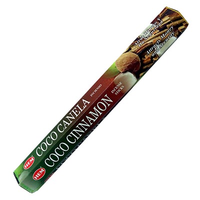 Hem Incense Sticks COCO CINNAMON (Благовония КОКОС КОРИЦА, Хем), уп. 20 палочек.