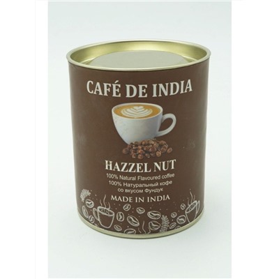 Cafe De India NUTTY HAZZEL NUT, Bharat Bazaar (100% Натуральный растворимый кофе СО ВКУСОМ ФУНДУКА, Бхарат Базаар), 100 г.