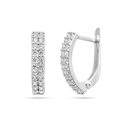 Серьги из серебра куб.циркон., В10-1031