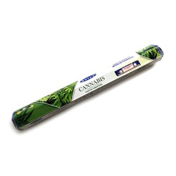CANNABIS, Satya (Благовония КАННАБИС, Позитивные вибрации, Сатья), шестигранник, 20 палочек.