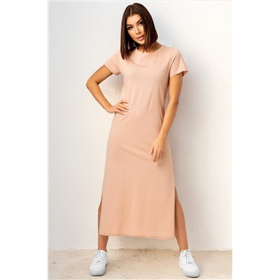 Однотонное женское платье-футболка Happyfox