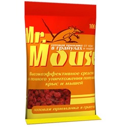 MR.MOUSE Гранулы от грызунов 100г пакет