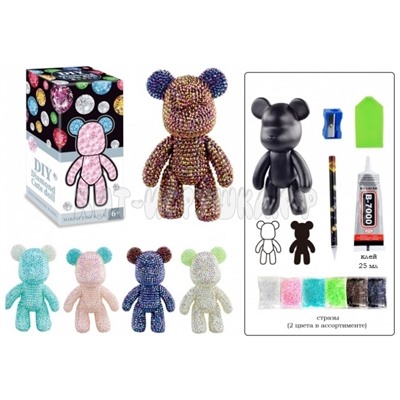 DIY Набор Фигурка - алмазная мозаика МИШКА 14.5 см в ассортименте DD121, DD121