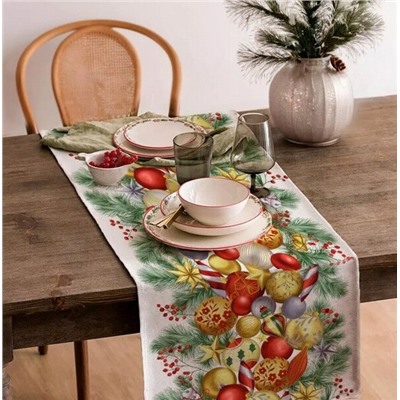 Дорожка столовая "Золотые игрушки" 45*150 см. хлопок 100%