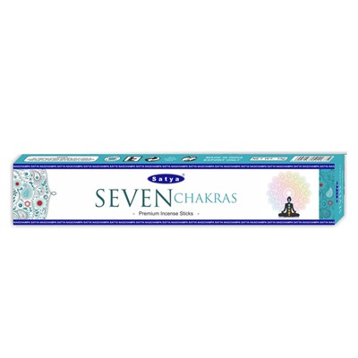 SEVEN CHAKRAS Premium Incense Sticks, Satya (СЕМЬ ЧАКР премиальные благовония, Сатья), 15 г.