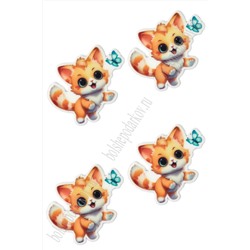 Кабошон-вырубка "Котёнок" 3,8*3 см (10 шт) SF-6034, №14