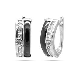 Серьги из серебра керамика, МКВ670