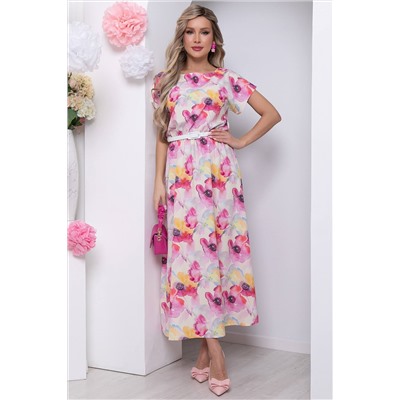 Платье "Кейтлин" (акварель/цветы) П5828