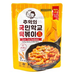 Рисовые палочки Токпокки с острым соусом Карбонара (пауч) Tteokbokki Spicy Carbonara for Pan-frying Cook-Tok, Корея, 140 г Акция