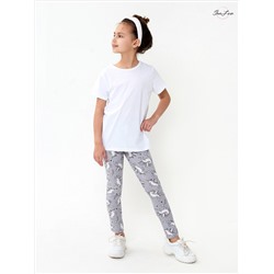 Леггинсы Единороги на сером ФС