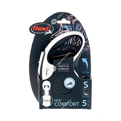 Рулетка Флекси New Comfort S 5м, до 15кг ремень (чёрный) АГ