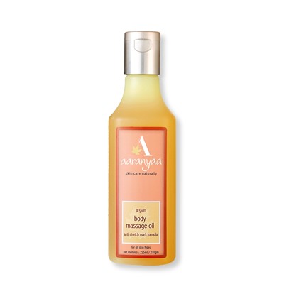 Argan BODY MASSAGE OIL anti stretch mark formula, Aaranyaa (АРГАНОВОЕ массажное масло против растяжек, Аараньяа), 225 мл. - СРОК ГОДНОСТИ ДО 31 ИЮЛЯ 2025 ГОДА