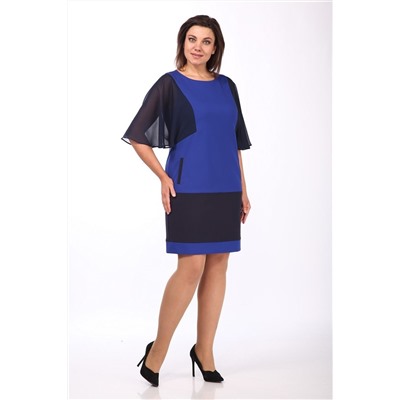 Lady Style Classic 977 черный_с_васильковым, Платье