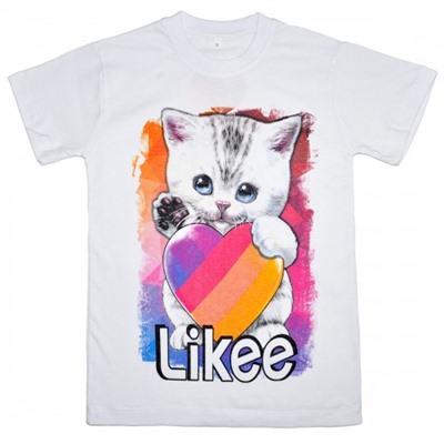 Футболка подростковая "Likee Kitty" (белый)