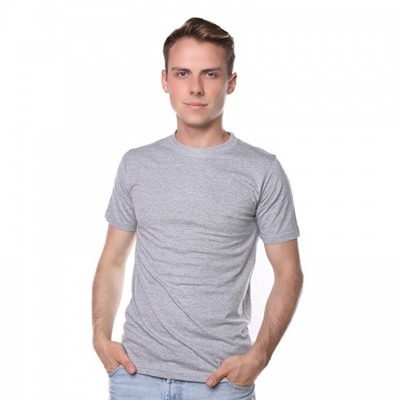 Футболка классическая White Cotton Melange (Индия), светло-серый