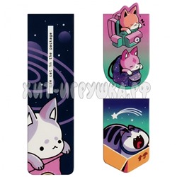 Закладки магнитные для книг 3 шт "Catbox" MESHU MS_46725, MS_46725