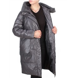 21-985 DARK GRAY Пальто зимнее женское AIKESDFRS (200 гр. холлофайбера) размеры 48-50-52-54-56-58
