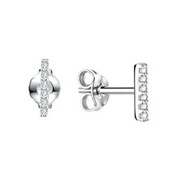 Серьги из серебра куб.циркон., Л-11915