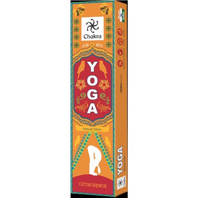 Chakra Yoga UTTANASANA Natural Sticks, Zed Black (Чакра Йога УТТАНАСАНА натуральные благовония палочки, Зед Блэк), уп. 15 г.
