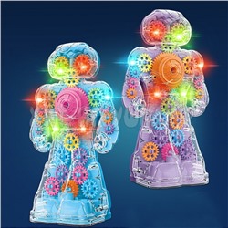 Робот с шестерёнками (свет, звук) на 3d колесе 6038A, 6038A
