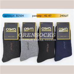 МУЖСКИЕ НОСКИ ХЛОПОК МАХРОВЫЕ АССОРТИ OSKO B2504
