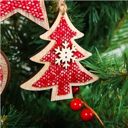 Подвеска новогодняя «Зимний вечер», МИКС, красная